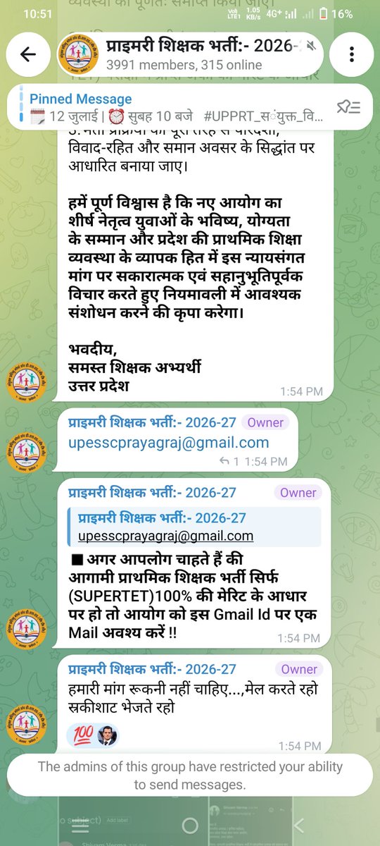jaykrishnao's tweet photo. @PrashantK_IPS90 @upesscprayagraj
11000 पदों पर भर्ती की सूचना मिलते ही हम लोग आम अभ्यर्थी हैं वहपढ़ाई में जुट गए लेकिन हमारी तरह के हजारों अभ्यर्थी इस तरह की फेक न्यूज़ के कारण बहुत ही मानसिक रूप से परेशान हैं और हम लोग को कुछ होता है तोइसका जी जिम्मेदार यह व्यक्ति होंगे https://t.co/HS4PLl0Wtz