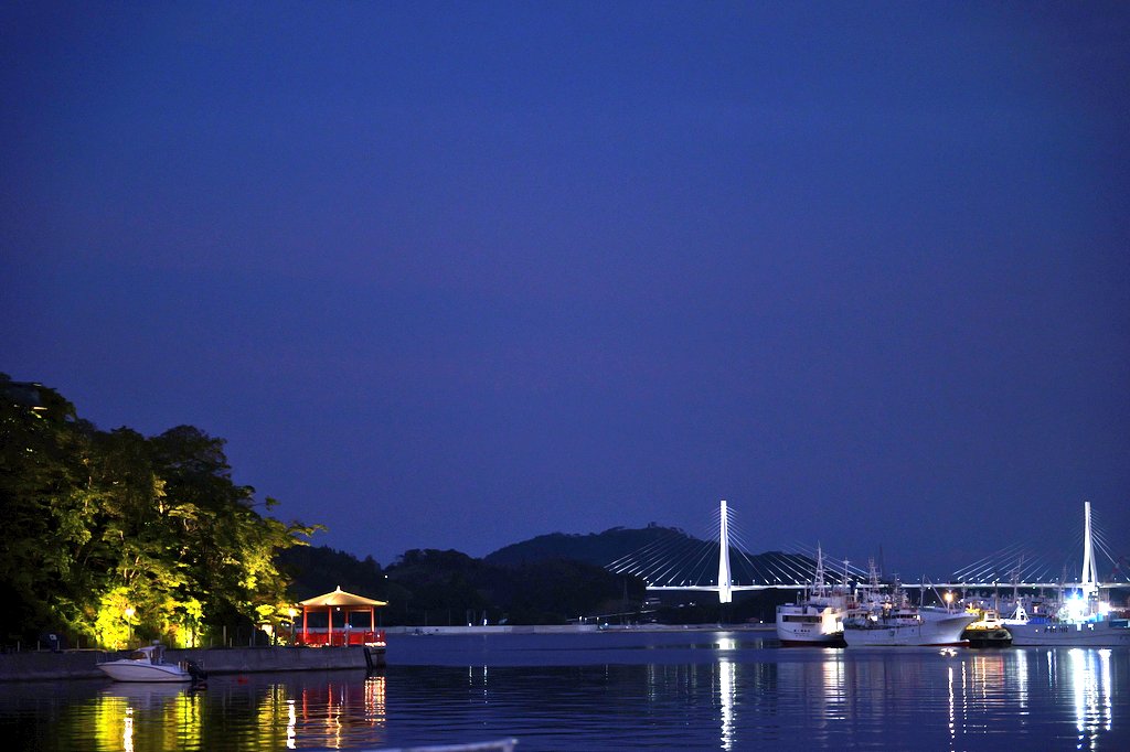 Toku_3N's tweet photo. 気仙沼湾（宮城県気仙沼市）

#写真好きな人と繋がりたい
#宮城県気仙沼市
#夜景 https://t.co/wQzCuWk8MK