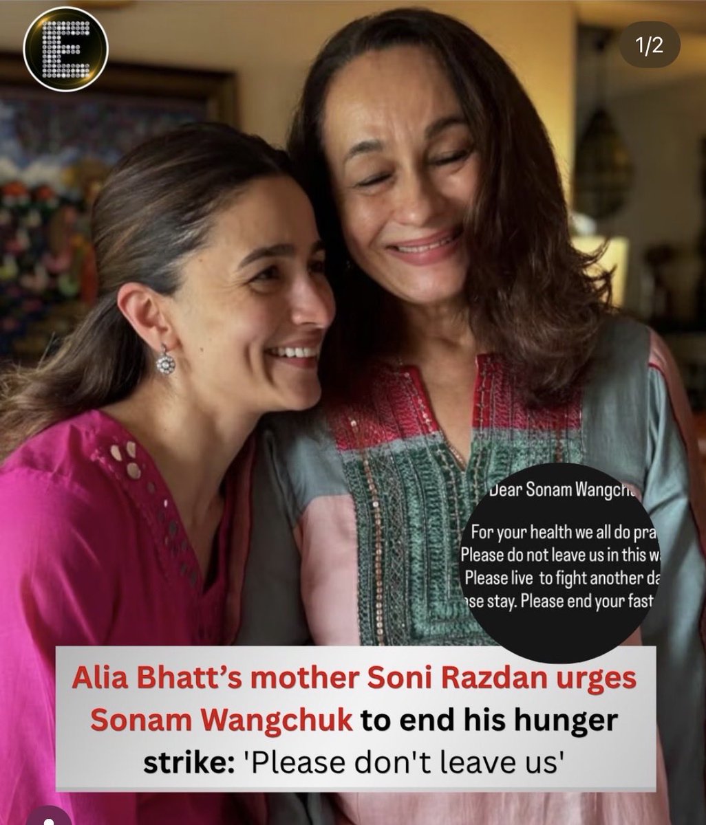 SheetalPronamo's tweet photo. Soni Razdan who wanted to settle in PAKISTAN as she finds it as a better place than INDIA is supporting CJP protest and requesting Sonam Wangchuk to end the hunger strike 

All Anti Indians are joining hands and supporting CJP https://t.co/i7Arl4ZnFY
