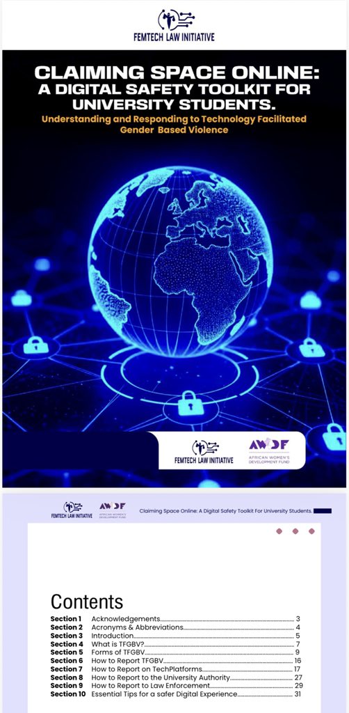 femtechXlaw's tweet photo. 📣Publication Alert 
We are proud to share that our Digital Safety Toolkit for University Students on Technology-Facilitated Gender-Based Violence (TFGBV) has officially been published.
Download your free copy here: https://t.co/EOxmLpdliw https://t.co/oUNpgXv1ea