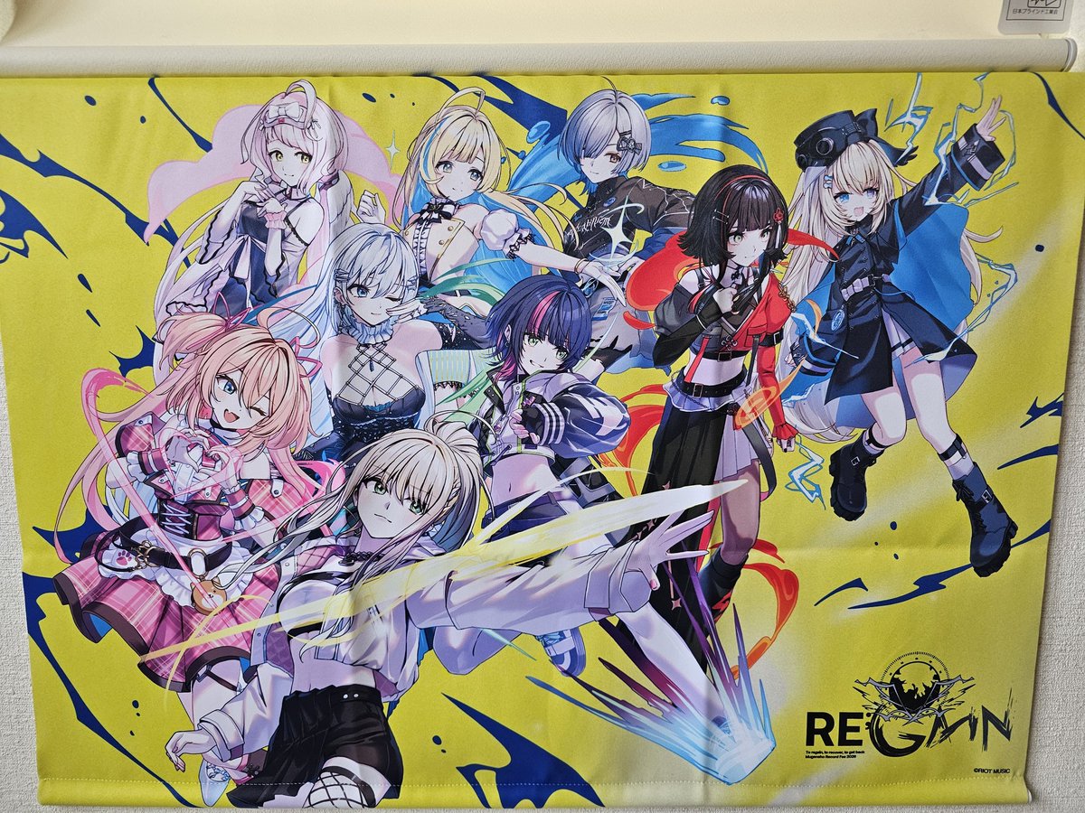 タペストリーの質感が良い！ 今までのと全然違う✨ 早速飾ってみた