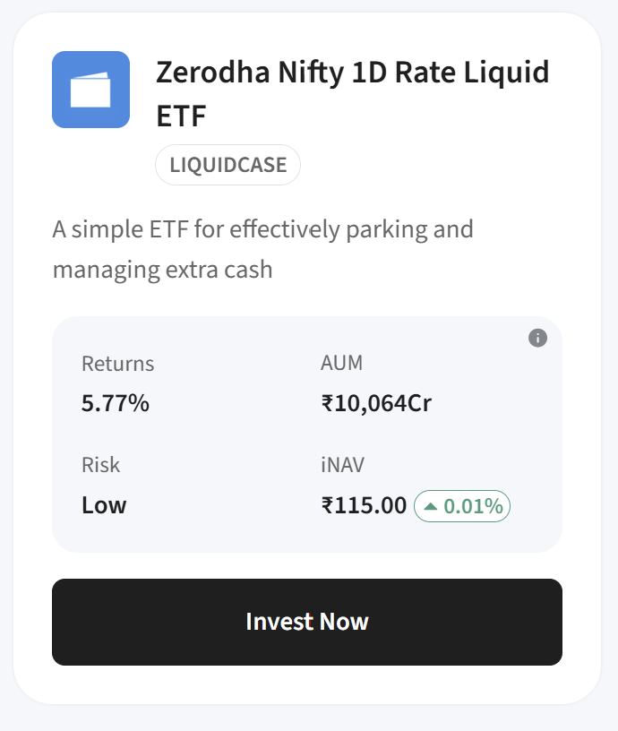anugrah_shrivas's tweet photo. LiquidCASE just crossed ₹10,000 crore in AUM! 🚀

On this special milestone, I wanted to share the backstory of why we decided to launch India’s first growth-oriented liquid ETF.

At @smallcaseHQ, we run India’s largest model portfolios platform. Many of our manager partners (research analysts & advisors) who offer investment portfolios frequently allocate a portion to cash, depending on market conditions.

Historically, these cash allocations were facilitated using dividend-based liquid ETFs. But this created multiple friction points for investors and managers alike:

- Performance Tracking: Because the price of dividend-based liquid ETFs remains fixed (with returns earned via dividends), it always required a special handling to calculate the accurate returns of a model portfolio. 
- Residual Value in Portfolios: Returns on dividend ETFs are earned via the allocation of fractional units. Since Indian investors cannot place exchange orders for fractional shares, users were never able to completely exit their holdings, leading to remnant units in their demats. 
- Tax Inefficiency: With dividend-based ETFs, users are taxed on the dividends credited every month/week — even if they never actually sell or transact.

When we launched our AMC in partnership with Zerodha, we knew we had to solve these problems for good—not just for our model portfolio platform, but for crores of Indian investors.

That’s how LiquidCASE - India’s first growth-oriented Liquid ETF - was born.

The response and adoption since launch have been incredible. So many retail investors, fund managers, analysts, and advisors have reached out to tell us that this is exactly the solution they’ve needed for years. What’s been even more amazing is that LiquidCASE didn’t just solve a problem; it catalyzed an entirely new category of growth-based liquid ETFs in the Indian market. 🙂

Next milestone: India’s largest Liquid ETF! 🎯
