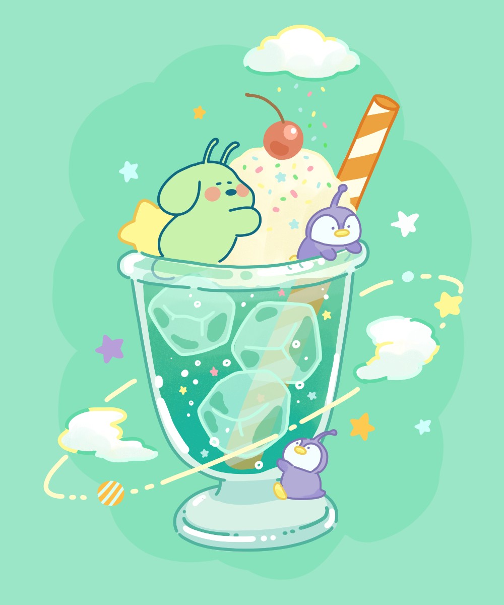 friendship_hsw's tweet photo. ひんや〜り🐶🍹🍦💫

#イヌくんとイヌ宇宙人くん
#フレンドシップ #イラスト https://t.co/dWyf51qI7Y
