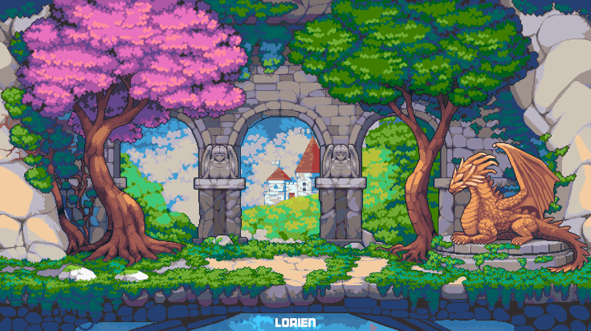 LorienPixel's tweet photo. #pixelart #ドット絵 
Hello #PortfolioDay! 
I'm Lorien, a pixel artist who enjoys creating pixel art for video games. https://t.co/NAT1d7lOYR