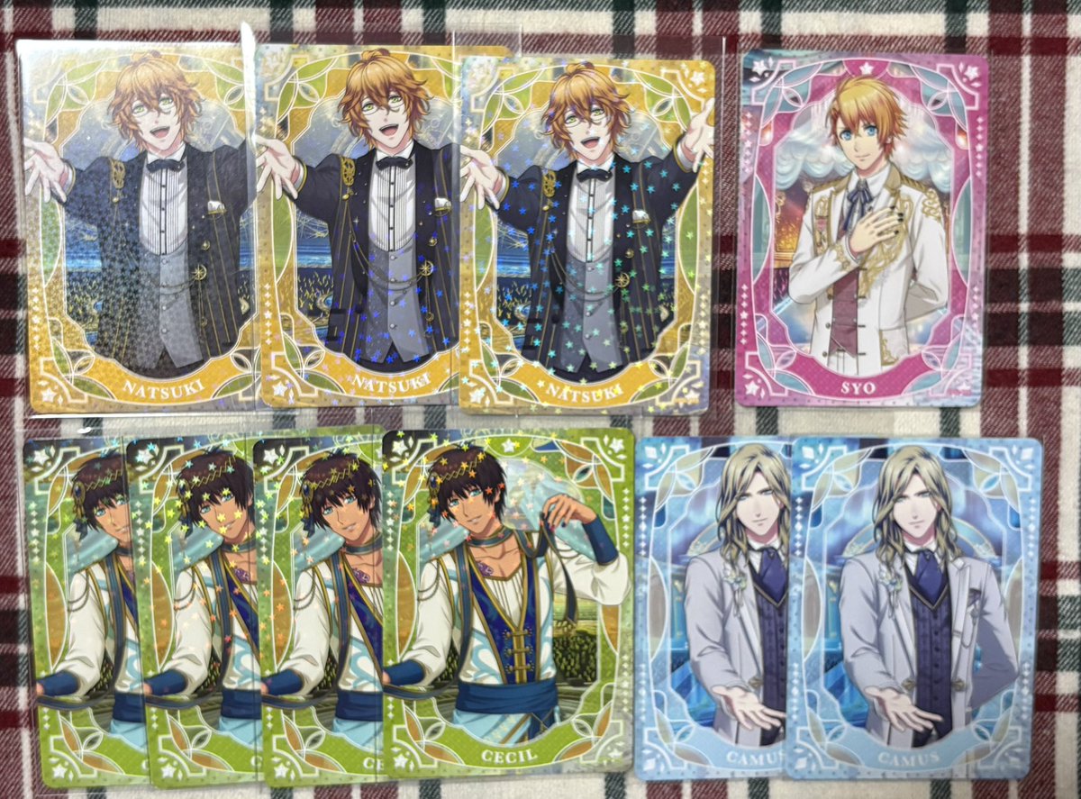 mt_rm_goods's tweet photo. 【譲渡交換】うたプリ シャニライ
ビジュコレ【クリカ】

提供
音也 那月 レン 翔 セシル カミュ

求
クリカ150円/枚
(N)100円/枚
+送料

1枚につき(N)同数のお迎えお願いします。

交換の場合は画像4枚目参照
画像以外は求めておりません。

クリカ⇆(R) 1:1

郵送
7/20午後池袋 https://t.co/NcXo4Nmk47