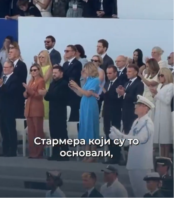 MortClnder's tweet photo. Kaže da je u Koaliciji voljnih, bio bi uz Starmera, a ko je ovaj do Vučića? https://t.co/GPh7HP3p70