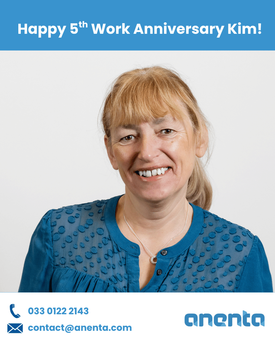 anenta_ltd's tweet photo. Happy Wednesday! Today is an extra special one as we're celebrating Kim Ormsby, our Assistant Director, on her five fantastic years at Anenta! 🥳

Happy work Anenta-versary, Kim! Thank you for everything you do. We're very lucky to have you on the team! 🎊 https://t.co/bHkvQon1Sd