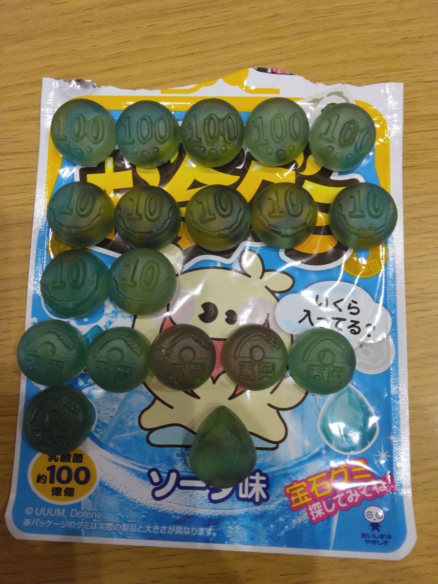 riia25_'s tweet photo. 念願のお金グミGET✨️!!
合計金額600円だったんですが…😇
でも宝石でたからいっか💎✨️
#お金グミ #フィッシャーズ #UHA味覚糖 #Dotene https://t.co/puHN9w40oI