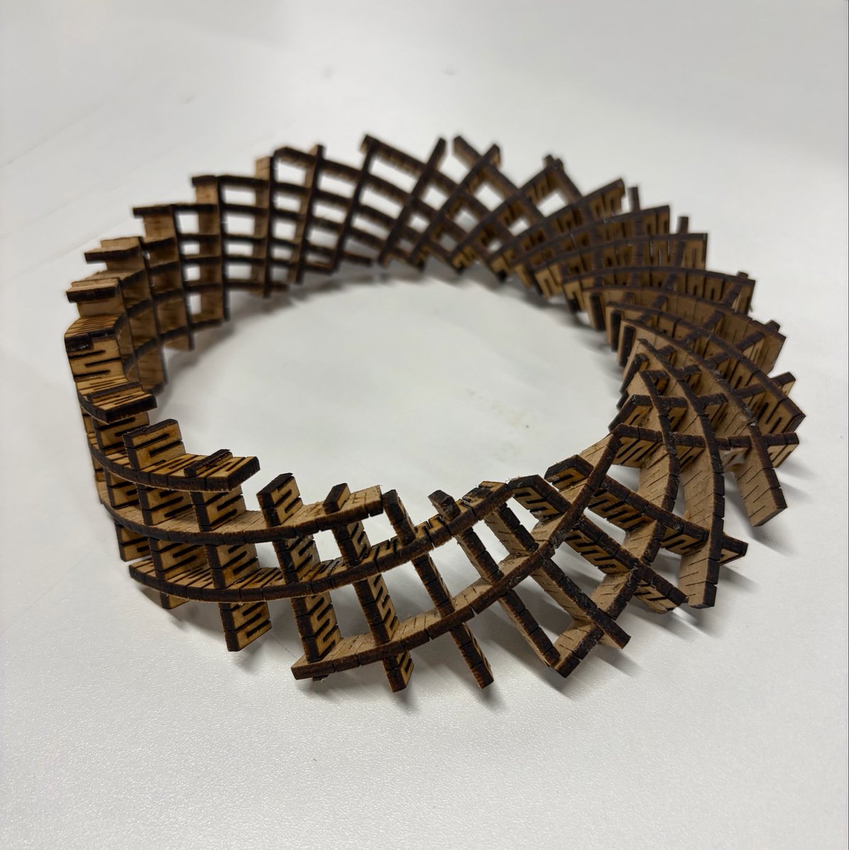 yutolecture1's tweet photo. 主曲率線✖️カーフベンディングでメビウスの輪を作ってみましたー https://t.co/9O1f3k917A