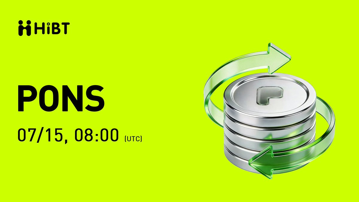 HibtAsia's tweet photo. 🚀 $PONS (Pons) sắp được niêm yết trên #Hibt
🔥 Cặp giao dịch: PONS/USDT
💼 Mạng: Robinhoodchain
⏰ Giao dịch: https://t.co/gx0QjlCYsi
✍️ Chi tiết: https://t.co/UJ0UZ7T7Mt…
#Pons #Crypto #Web3 #Cryptolisting
✏️Đăng ký tài khoản ngay: https://t.co/ENPhd8odK9 https://t.co/AOiuY4nJQj
