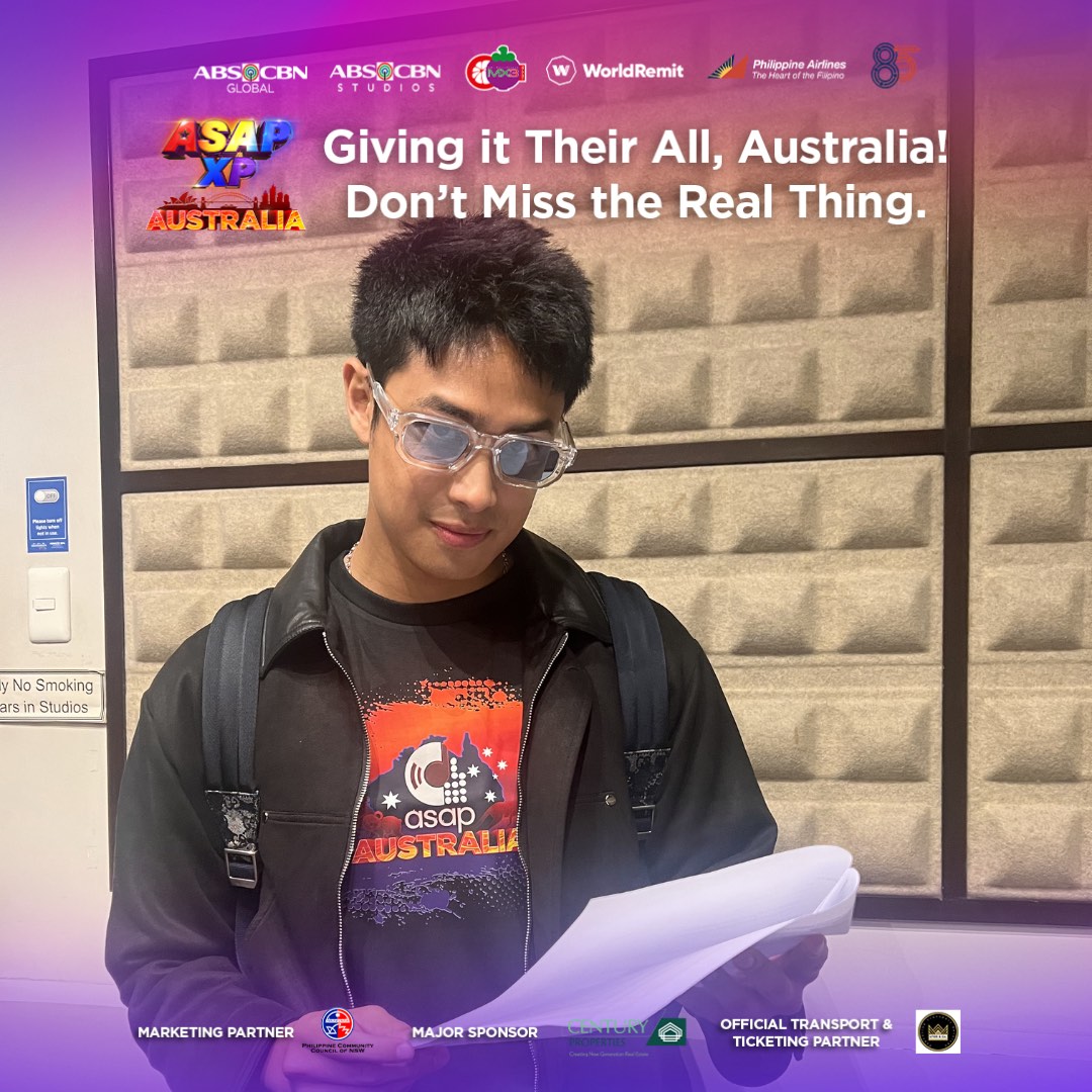 KapamilyaTFC's tweet photo. Prepping for the big day! Donny is ready for you at ASAPXP!✨
🎟️Get your tickets now via Ticketek: https://t.co/TP3pDplKXP
👕For exclusive ASAP merch: https://t.co/ZG4R7p7ePc
For more information, visit: https://t.co/e0RQGjM81Q
#ASAPAustralia2026 #ASAPXPAustralia #DonnyPangilinan https://t.co/eCytcaqAIi