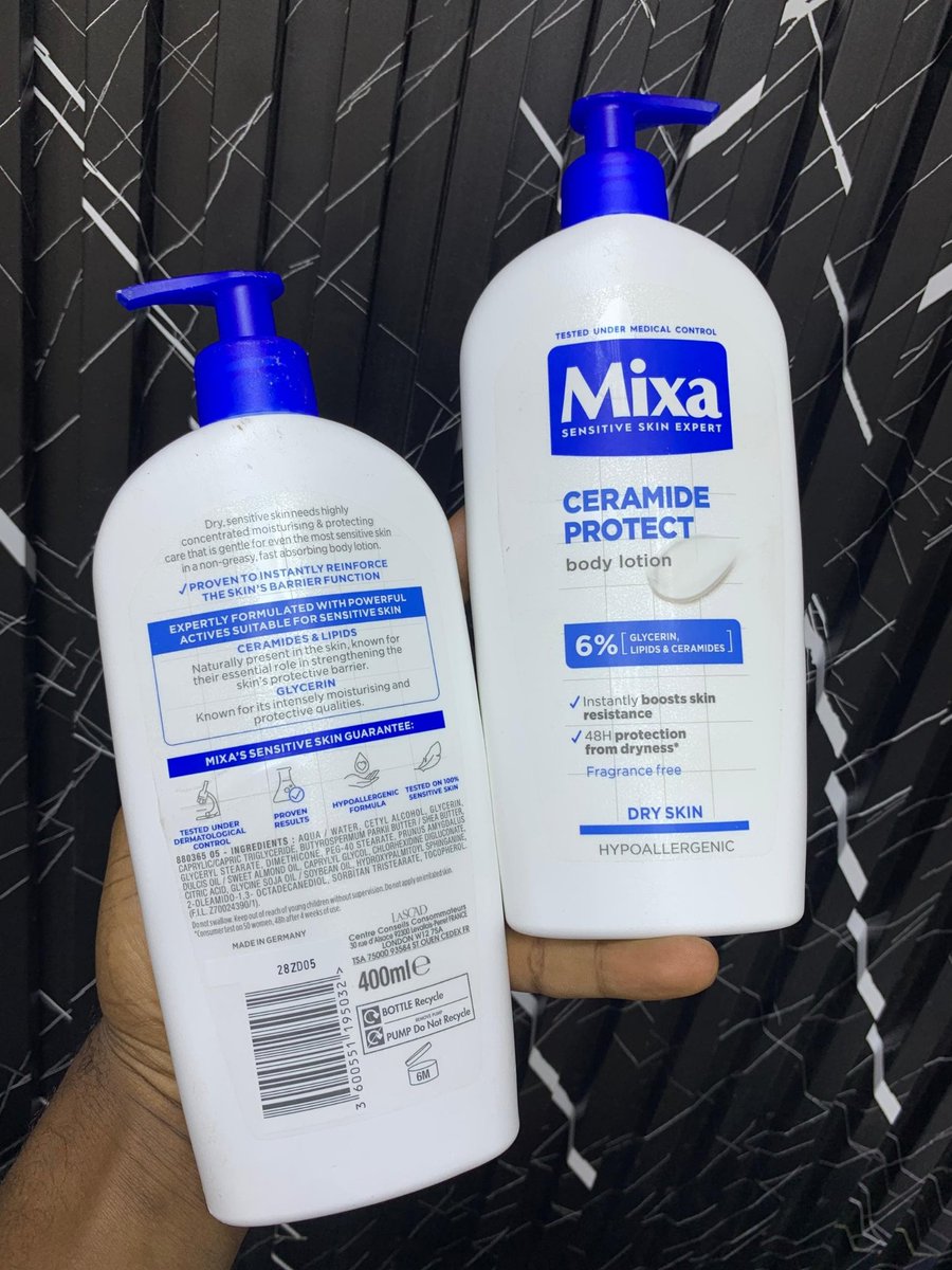 FormulaCosmeti's tweet photo. 🧴 MIXA CERAMIDE PROTECT BODY LOTION!

Wholesale: ₦135,000 for 12 x 400ml (₦11,250 each)

6% Glycerin + Ceramides • 48H Dryness Protection
Fragrance Free • Sensitive Skin Expert

DM/WhatsApp for bulk orders! 

#Mixa #BodyLotion #SensitiveSkin #Wholesale https://t.co/f8wCsxz2k9