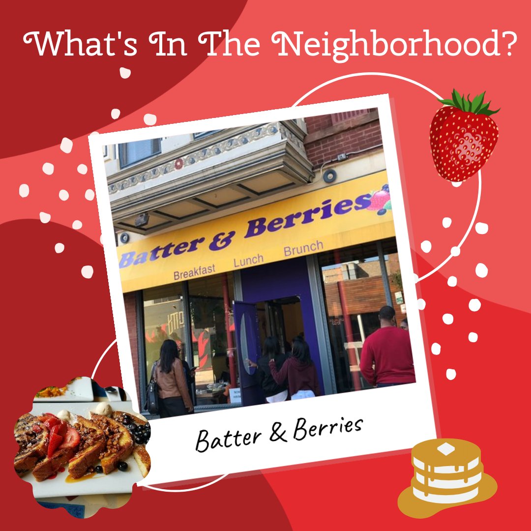 GotGreco's tweet photo. What's In The Neighborhood? : Batter &amp; Berries 🧇🍓 Just a couple storefronts down from us, this cozy restaurant serves sweet and fruity breakfasts 😊🍽️ #StateFarm #Chicago https://t.co/4PFXqwP2Ra