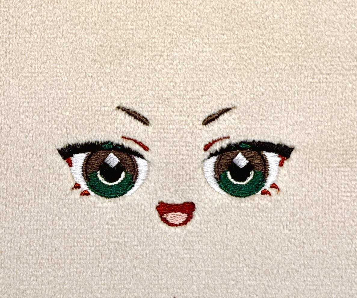 お顔刺繍のオーダーをいただきました🎵 #刺繍 #ぬいぐるみ