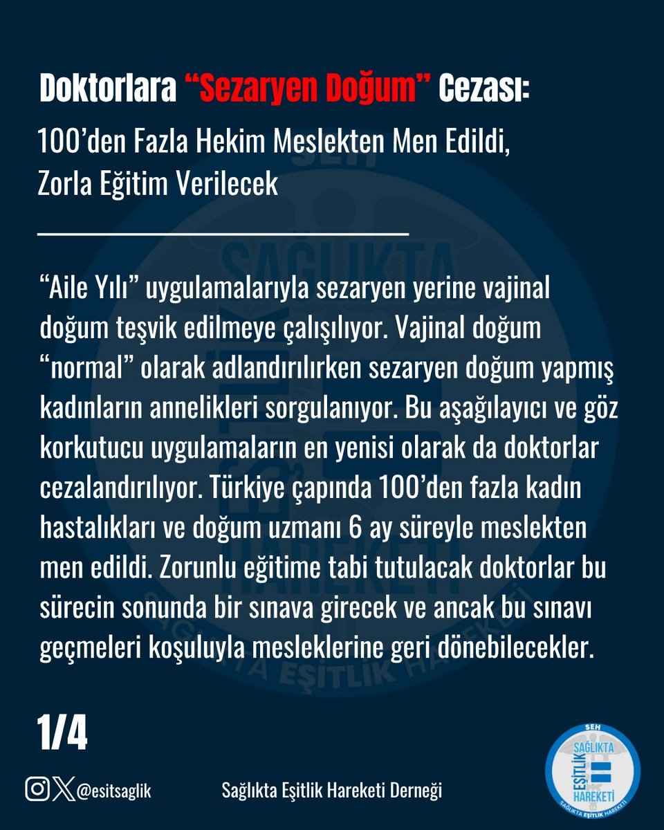 esitsaglik's tweet photo. Doktorlara 'Sezaryen Doğum' Cezası

100'den fazla hekim meslekten men edildi, zorla eğitim verilecek.

Gerici zihniyete karşı tek çözüm örgütlü mücadele! https://t.co/8cZcXyVndy