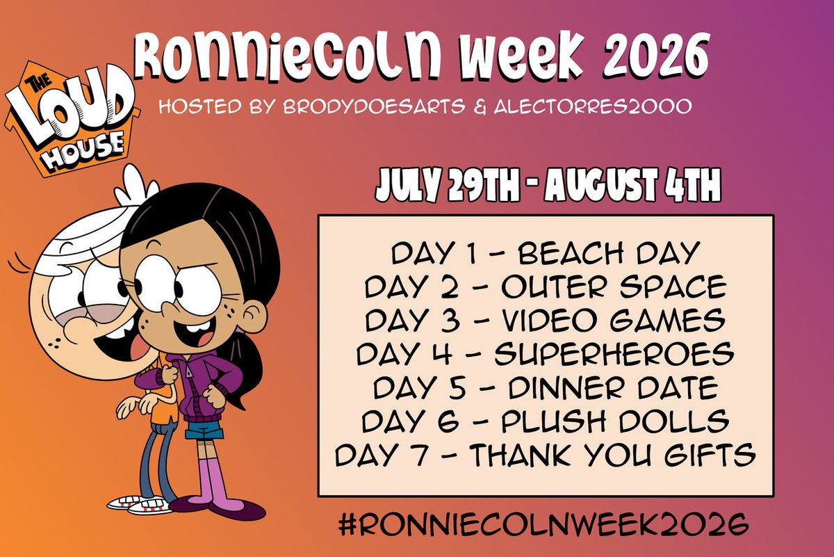 MonsterFan50's tweet photo. #RonniecolnWeek2026.

It seems this year's #Ronniecoln Week is still happening, and although I can't find links to the original list, please help me share this image with anyone who wants to participate. Thanks to @TheBlazzore for finding and sharing the image on Discord. https://t.co/8oFAadfiBg