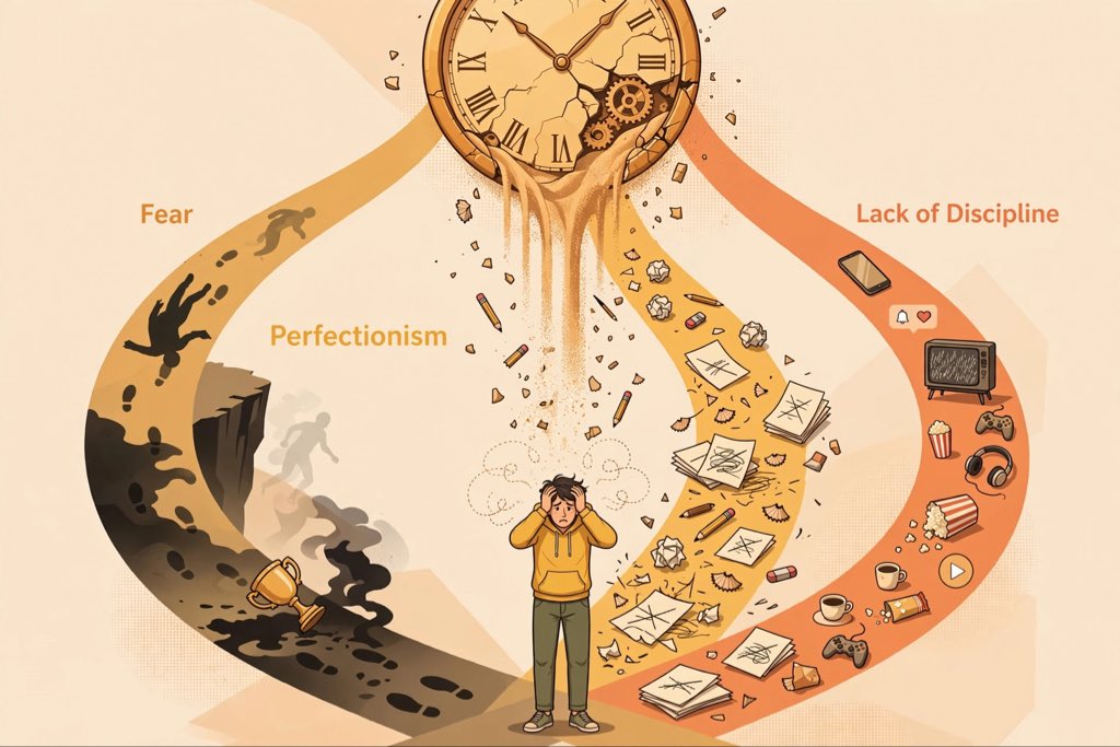 Seyified3's tweet photo. What’s the biggest reason people procrastinate, fear, perfectionism, or lack of discipline? https://t.co/mYO8M91A61