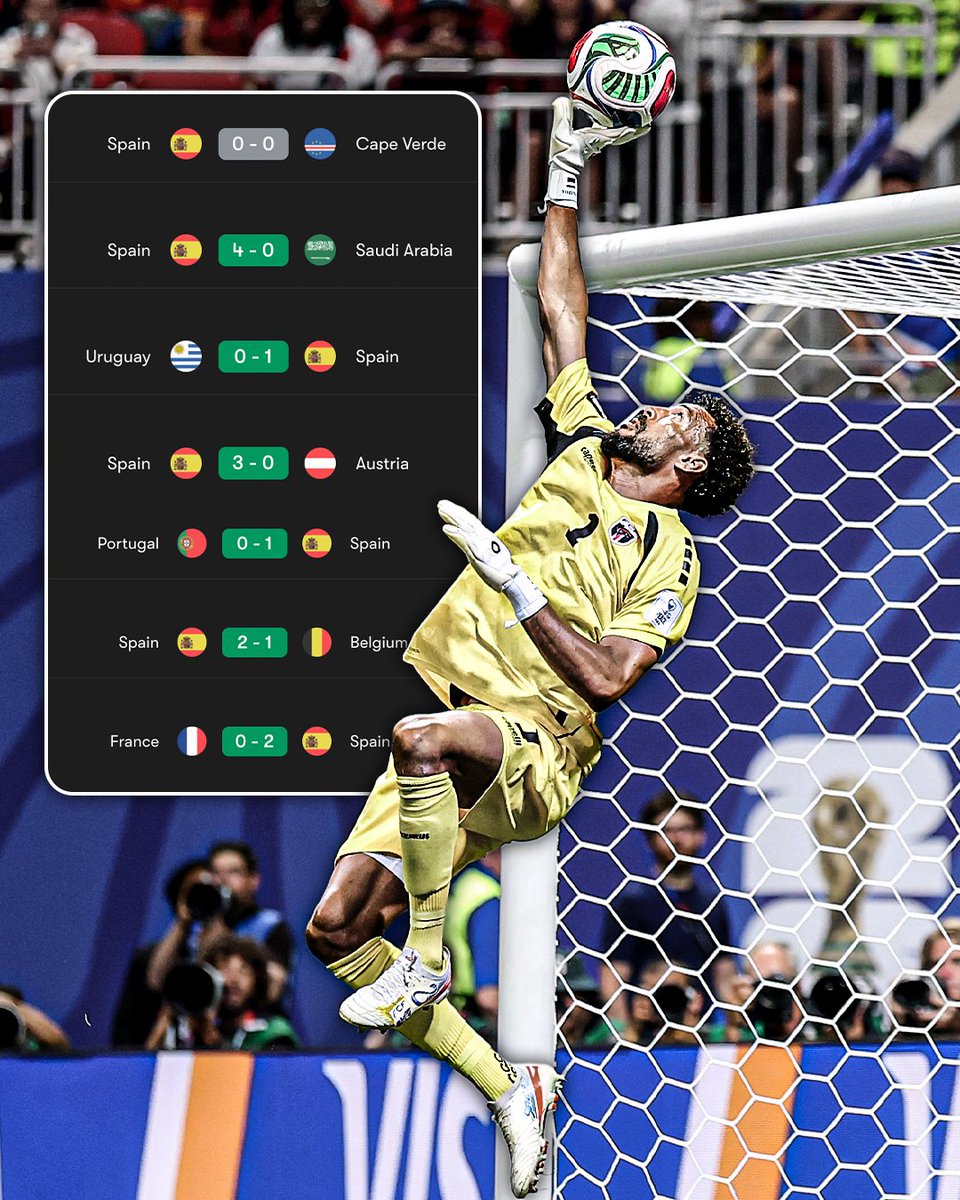 ESPNAfrica's tweet photo. During Spain's run to the World Cup final, Cape Verde were the only team they failed to beat 🇨🇻👏 https://t.co/snE0xDNuJs