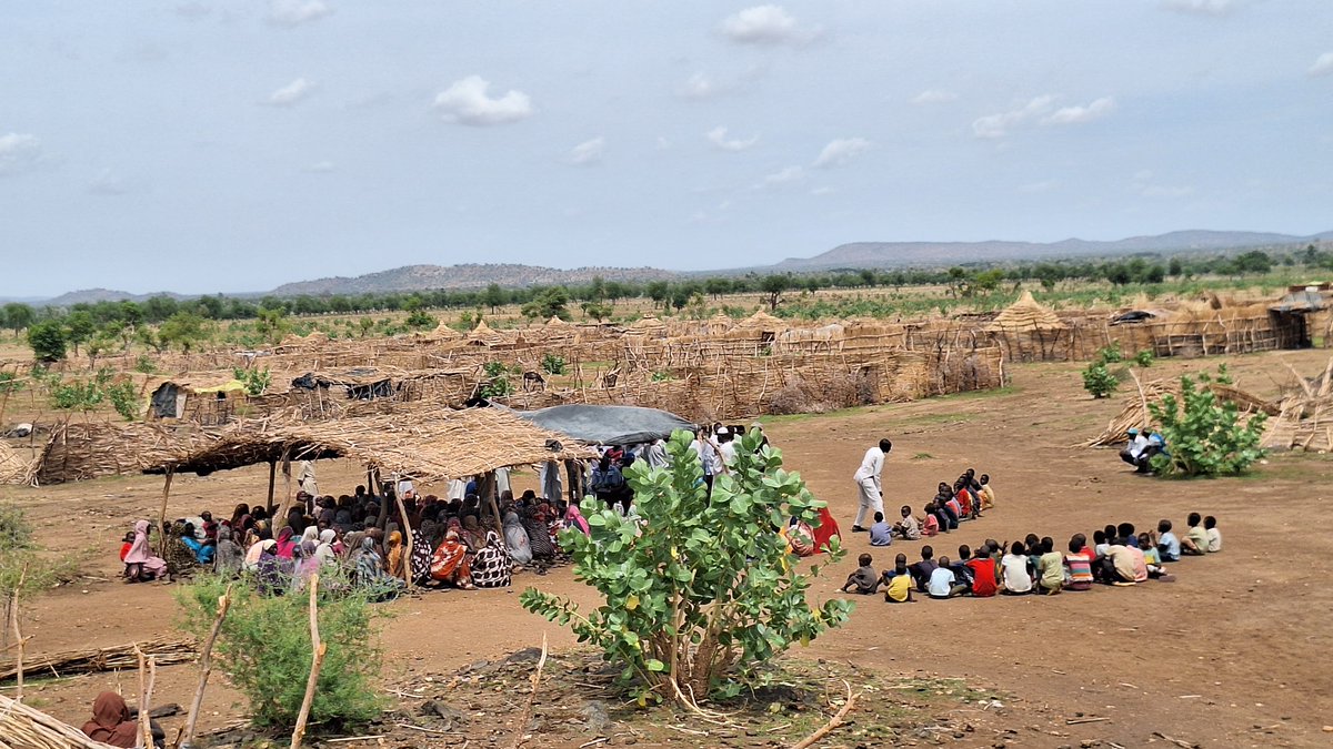 UNHCRinSudan's tweet photo. These new photos, taken by our colleague during an inter-agency assessment mission to Bindisi, Central #Darfur🇸🇩, show the harsh reality facing displaced families.

Thousands of #IDPs have survived 2 years without emergency shelter or basic humanitarian support. 
#KeepEyesOnSudan https://t.co/NwQqw5cd2I