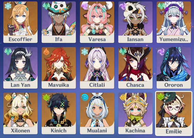 mualaniparty's tweet photo. i now own every natlan character🙌 https://t.co/4htHelnQY8