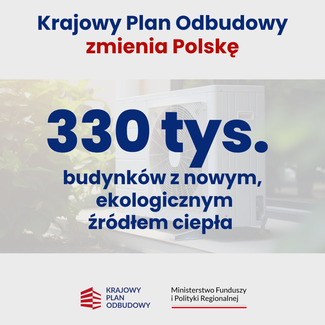 MFIPR_GOV_PL's tweet photo. ♨️Prawie 330 tys. ekologicznych źródeł ciepła dzięki pieniądzom z KPO.

Mniej smogu, niższe zużycie energii, czystsze powietrze w miastach i mniejszych miejscowościach. Dzięki wsparciu z KPO właściciele domów mogli ocieplić budynki, wymienić źródła ciepła i poprawić efektywność energetyczną swoich domów. 
KPO wspiera także modernizację budynków wielorodzinnych.