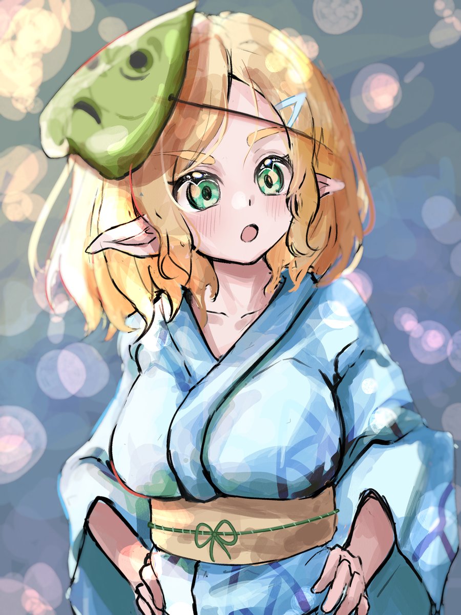 kaura_ss's tweet photo. 「この浴衣似合っていますでしょうか？」
＃ゼルダの伝説 #イラスト https://t.co/DP59DSKylT