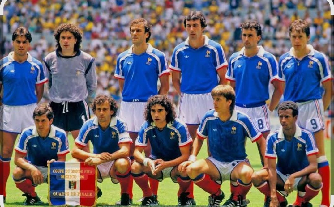 LangmanVince's tweet photo. The 1986 Word Cup team from France versus the 2026 team! 

Can you spot the difference? https://t.co/3LJOqtK7ol