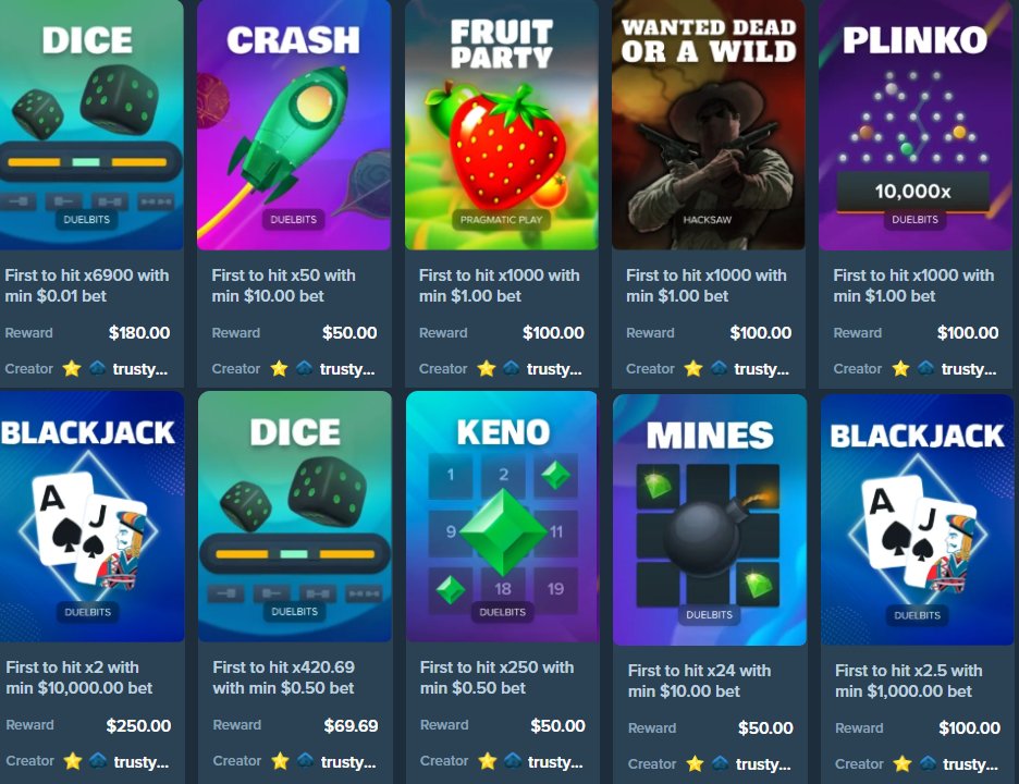 trustyneo's tweet photo. Dropped some new challenges ⚔️🤺

Make sure to check them out.
Some are very +EV - others might take a little longer.

Retweet + Like this post for $50 https://t.co/Ez7rlKw3n0