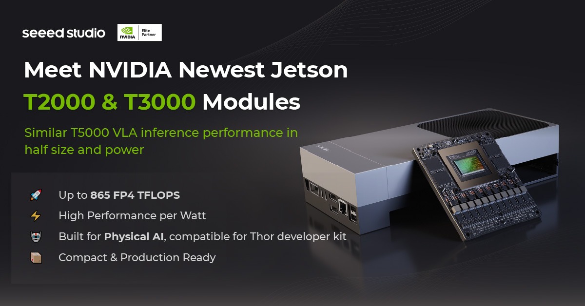 Seeed Studio× @NVIDIARobotics Jetson: Next-Gen T2000 & T3000