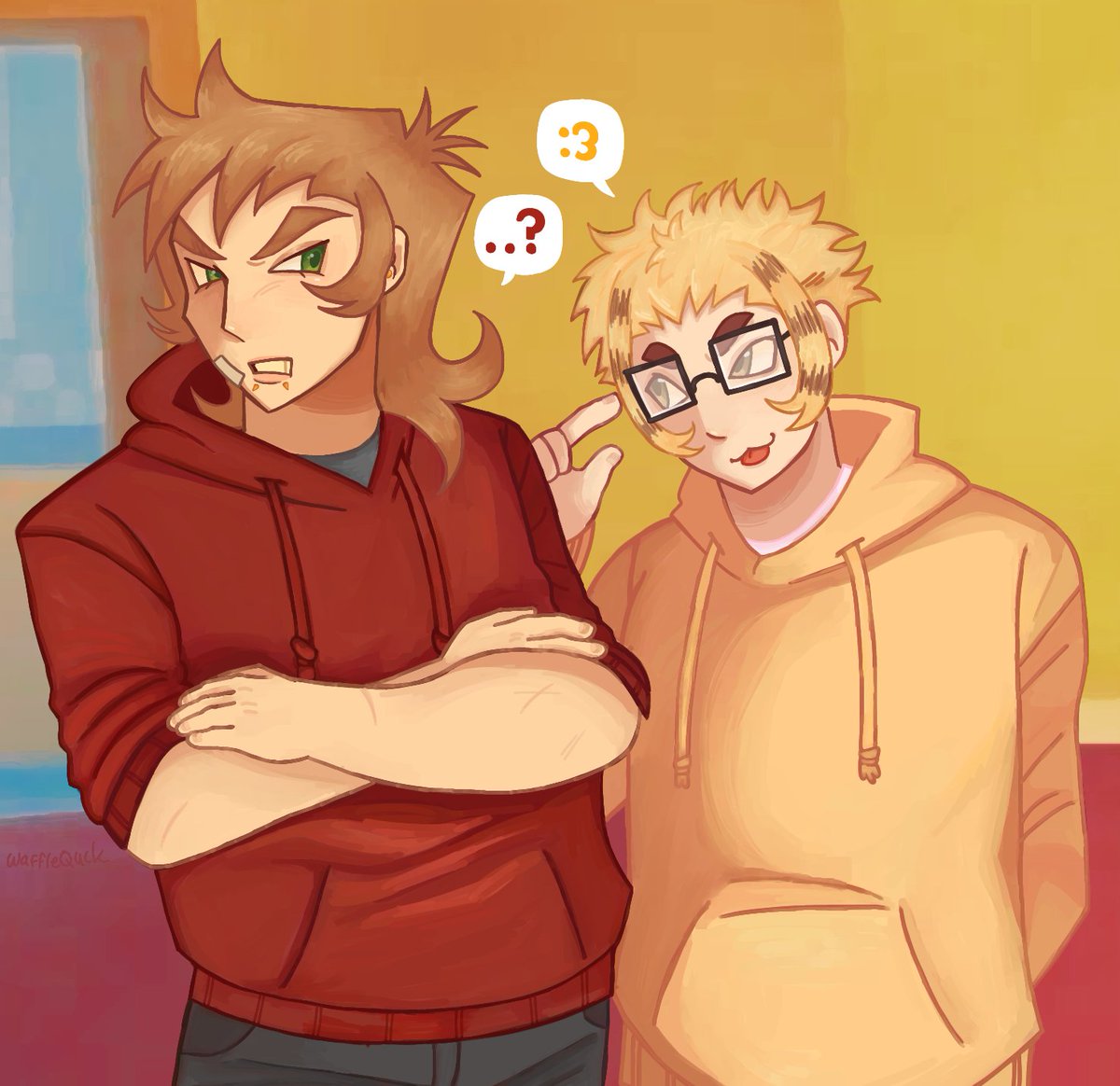 wafflequck's tweet photo. eddswoeld oc his name is kas wauffle #eddsworld #yumeship #tord #baconwaffle https://t.co/f6aRNE2z7f