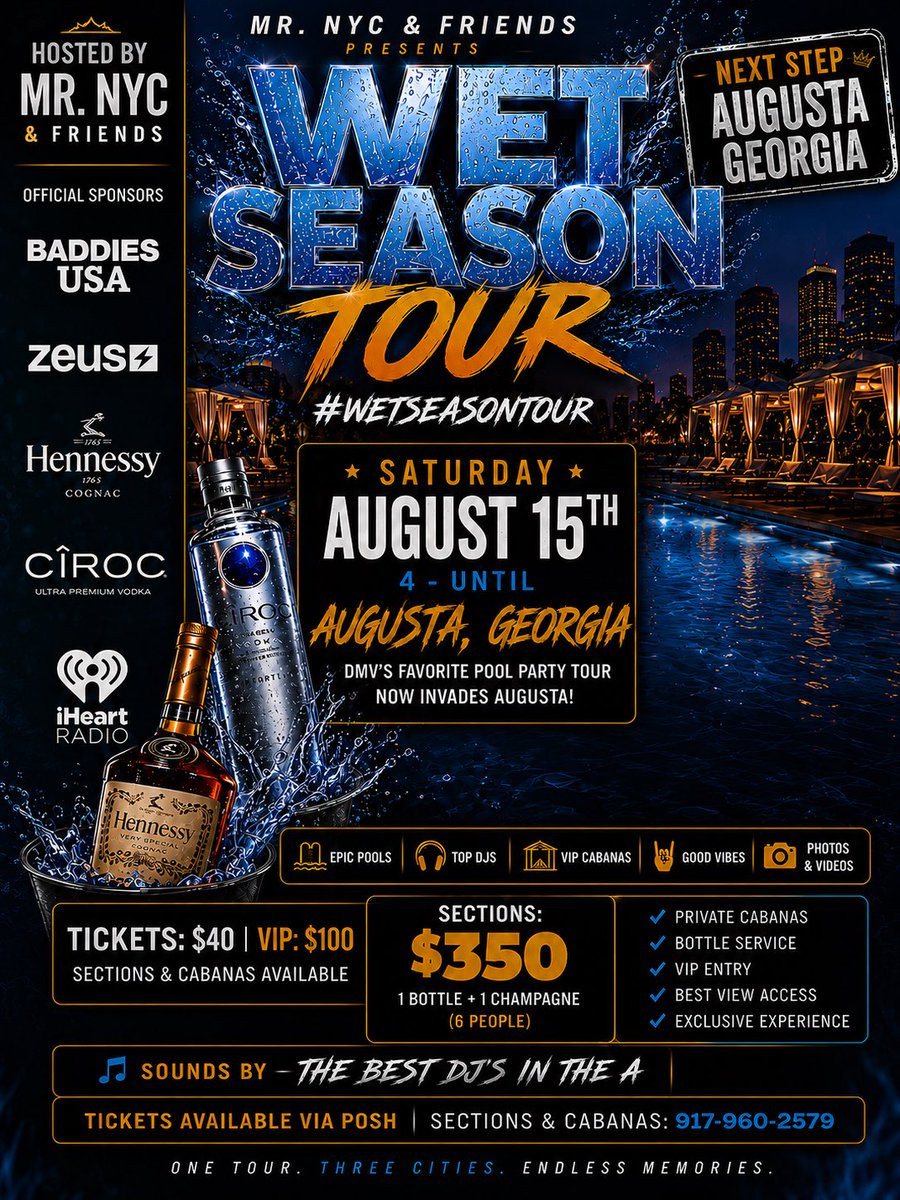 mootiemoott's tweet photo. 🚨🚨 OH YEAH… Y’ALL READY?! 🚨🚨
NYC IS ABOUT TO INVADE AUGUSTA🗽🔥
📍 AUGUST 15
📍 PRIVATE LOCATION (Dropped after ticket purchase)
🎟️ YOU MUST HAVE A TICKET TO GET IN!
🚨 TICKETS GO ON SALE SATURDAY!
#NYCToGA #AugustagaEvents #PrivateEvent #VIPExperience #WeOutside https://t.co/qbdWVbcKCj