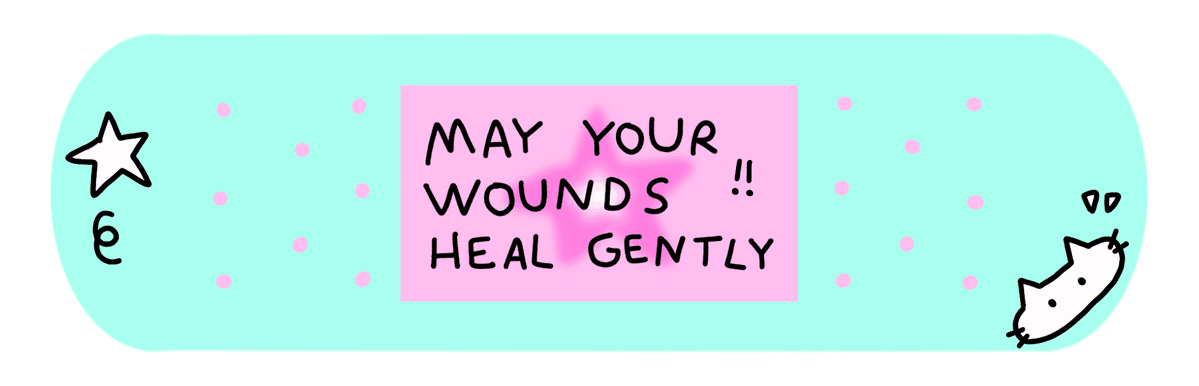 mamintzz's tweet photo. MAY  YOUR  WOUNDS  HEAL GENTLY 🩹⭐️
ขอให้บาดแผลของคุณค่อยๆ ถูกเยียวยานะคะ https://t.co/EFN8OKat3c