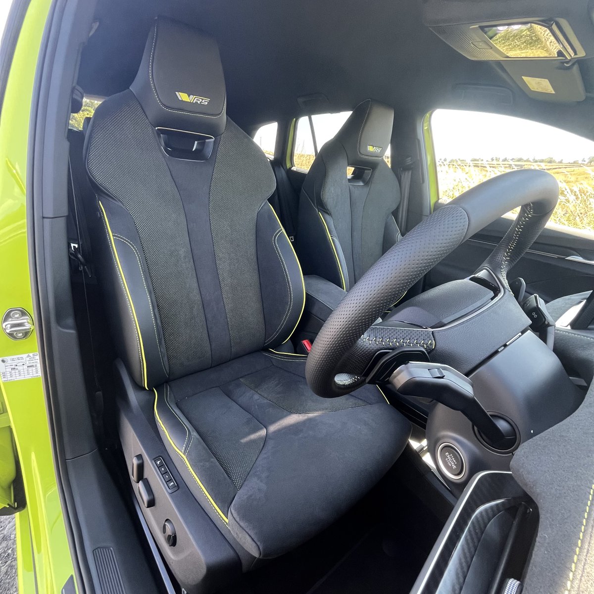 YVFinance's tweet photo. The all-new, fully electric Škoda Enyaq vRS looking incredible in the striking Hyper Green. 💚 

Performance, practicality, and cutting-edge technology all wrapped up in one stunning SUV. ⚡🔋 

We can supply any make or model of car or van, contact us for a quote today! https://t.co/FbojPowOog