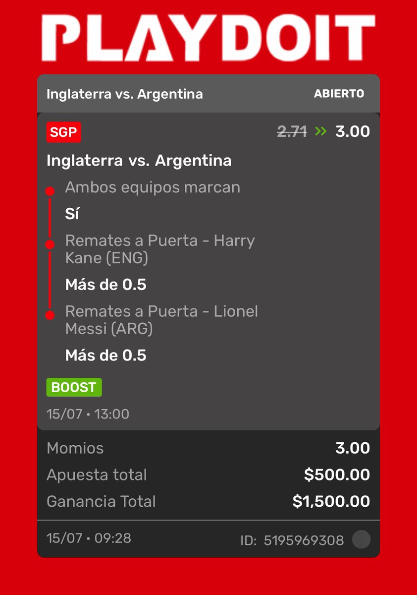 Diazd_03's tweet photo. BomboPick del dia.🇦🇶

Nos vamos con este BOOST que nos anda regalando Playdoit.🫡 https://t.co/i77vPLuWj5