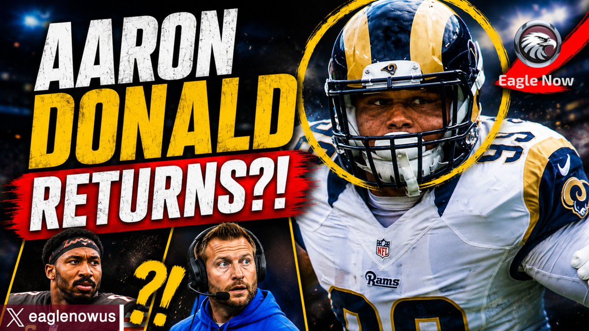 eaglenowus's tweet photo. Aaron Donald retired 2 years ago. Now he's back at the Rams facility, running full drills, coaching active players, and dropping hints online. Something is happening. Full breakdown in the video 👇

https://t.co/LHKPDVBvZc

#AaronDonald #LARams #NFL https://t.co/DHLOdSedYL