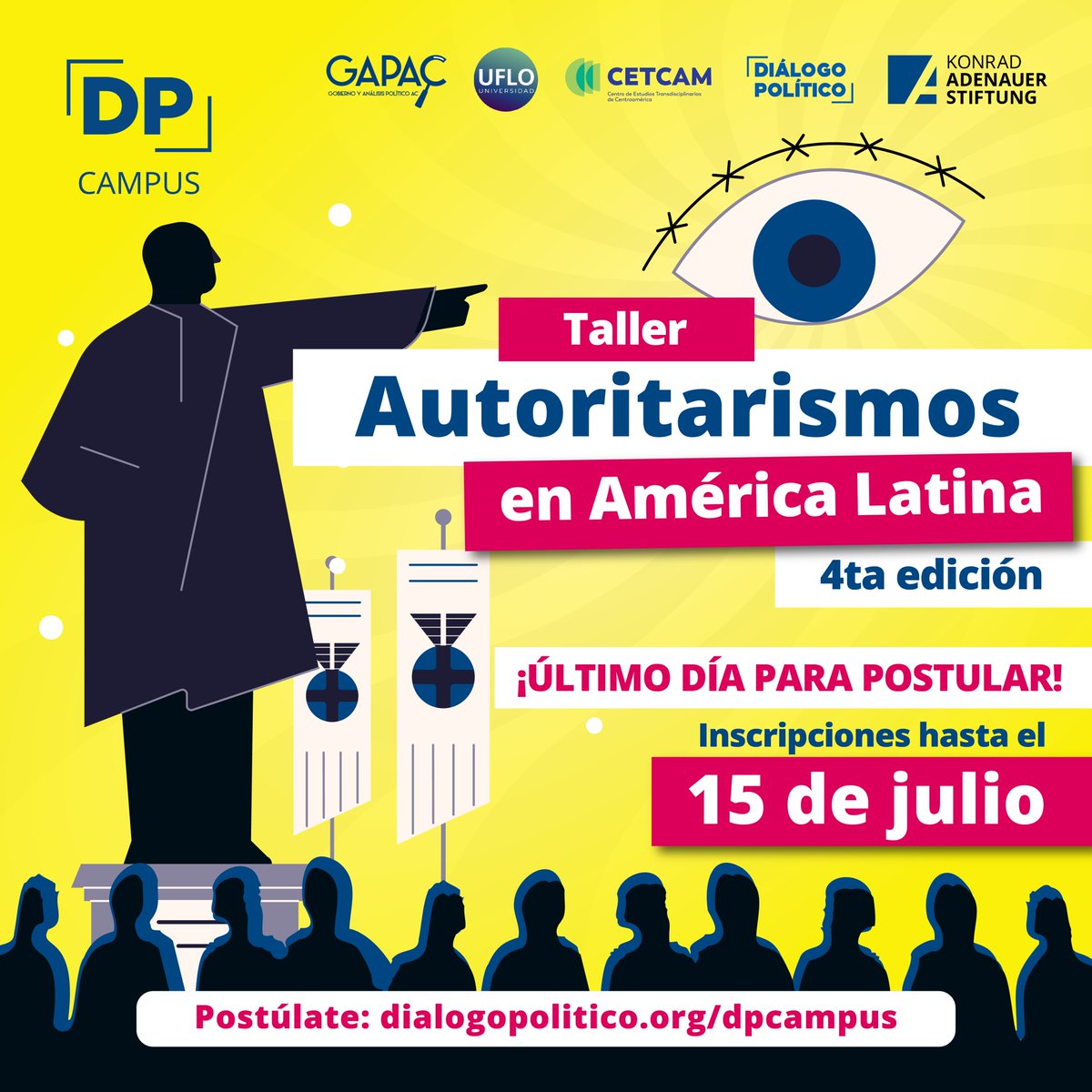 dplatinoamerica's tweet photo. 📚 ¡Último día para postular!

Postula al #DPCampus «Autoritarismos en Latinoamérica» y analiza los desafíos que enfrentan las democracias de la región a partir de los casos de Cuba, Venezuela, Nicaragua y El Salvador.

https://t.co/B7ODDqZd3n https://t.co/abDOkqSt5F