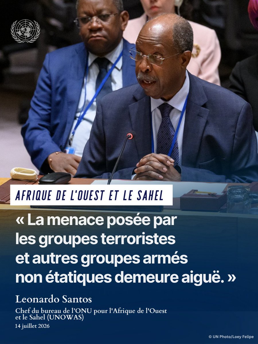 ONU_fr's tweet photo. Afrique de l’Ouest et le Sahel: la situation sécuritaire demeure préoccupante, avec une menace terroriste en pleine mutation.

L’insécurité intensifie les déplacements de populations, aggrave la situation humanitaire et fragilise les institutions.

https://t.co/ip5QfVa0C2 https://t.co/E3Vrbvejpf