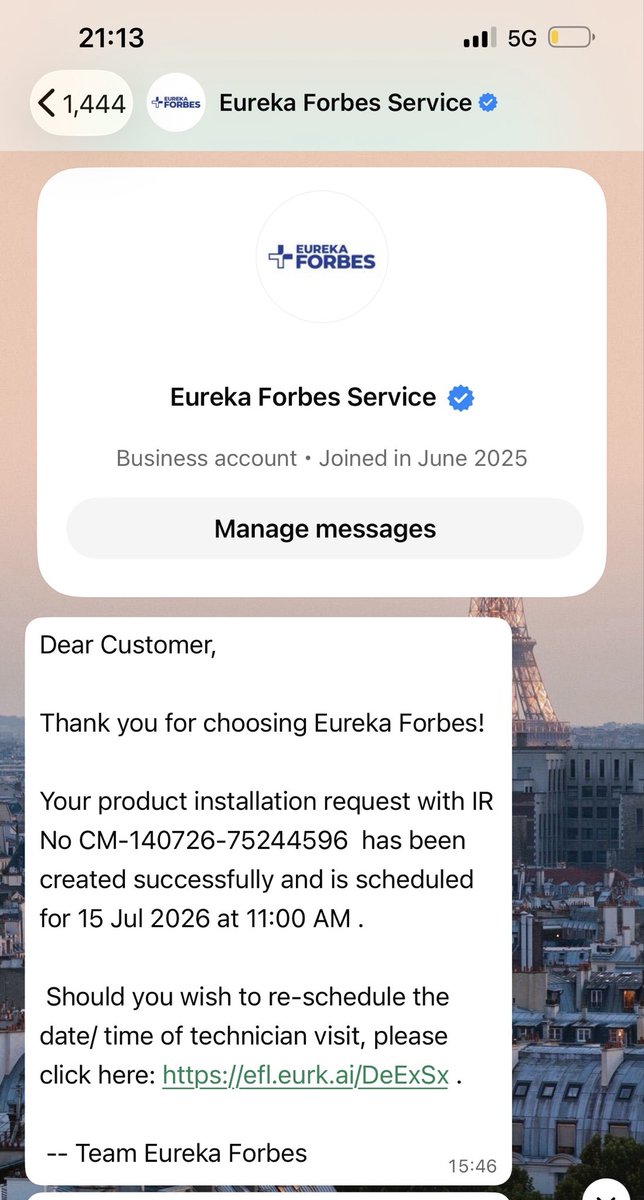 Abhikothari's tweet photo. @cromaretail @CromaSupport Absolute pathetic service! Bought a product from your Ahmedabad store, and your partner @Eureka_ForbesIN has left me stranded. Installation was scheduled for today at 11 AM (IR: CM-140726-75244596), but NO ONE showed up or called. Total waste of time! https://t.co/InIoFJDEr0