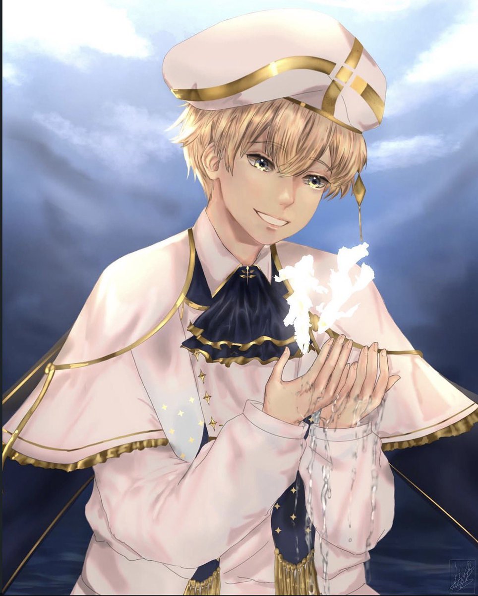 Alyskme's tweet photo. Throwback to the 2021 Luke artwork that changed the trajectory of my artstyle forever 

Happy birthday my sweet angel boy 🥺💕💕💕💕💕
#obeyme #obeymeluke https://t.co/yqV7oENf4Q
