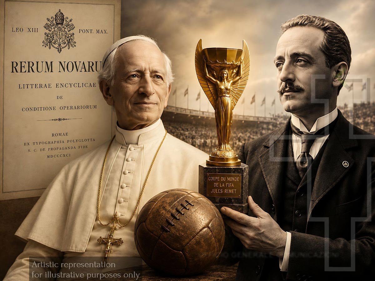 OFMConv_en's tweet photo. Franciscan World Cup
Could the World Cup trace part of its story to Pope Leo XIII and Rerum Novarum? A reflection follows the path from Jules Rimet to Franciscan social thought, revealing an unexpected historical connection.
https://t.co/blBnLbABmT https://t.co/OiFHHroEHk