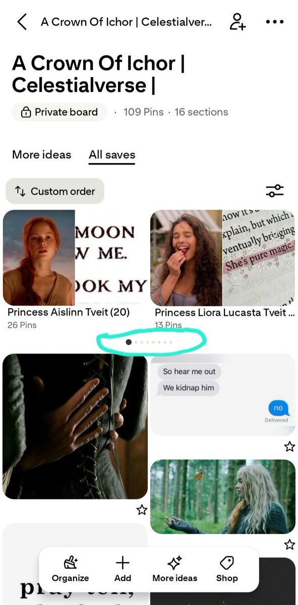 candiedwords's tweet photo. @Pinterest This new layout that Pinterest is doing on the mobile app?

NO ONE ASKED FOR THIS! You can't even edit a section's title now without clicking in it, and trying to slide between them to your right is a NIGHTMARE! 🫩 #Pinterest #FixPinterest https://t.co/HaJiyIXEto