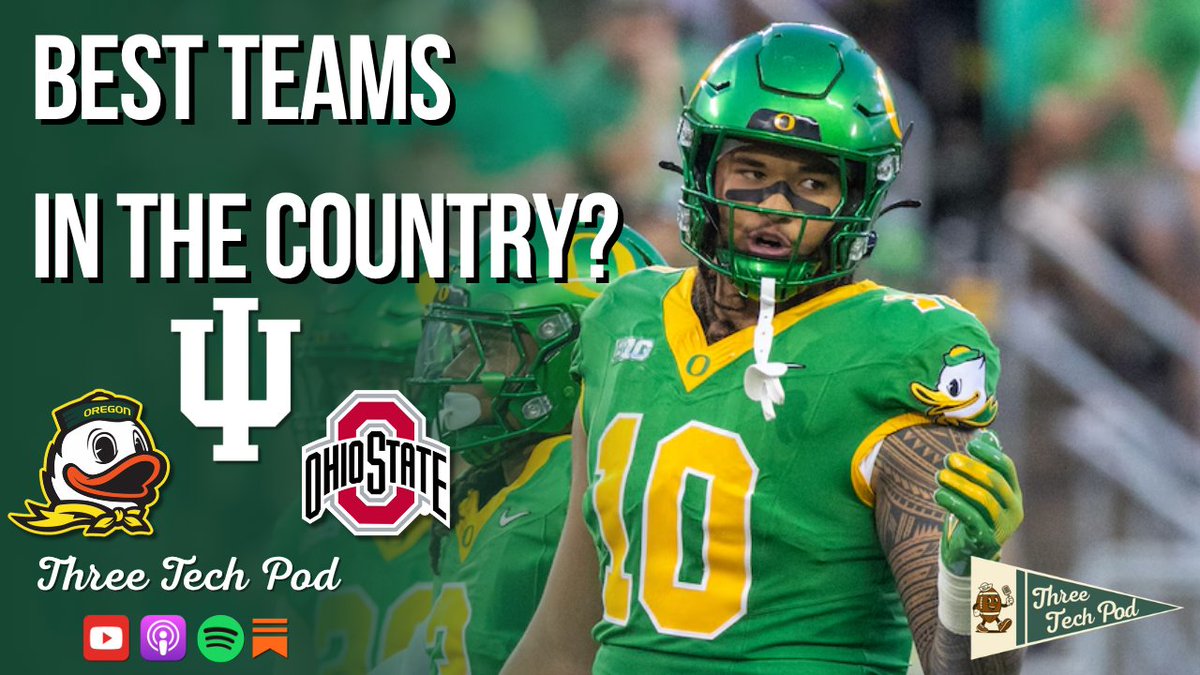 ThreeTechPod's tweet photo. BIG TEN CONTENDERS ✍️

Was I the first in human history to write Oregon and Indiana previews while getting a flat tire fixed? Who could say! 

Anyway, y'all ranked the top six Big Ten contenders, and we previewed them 👇 https://t.co/0dqYyG7jQw