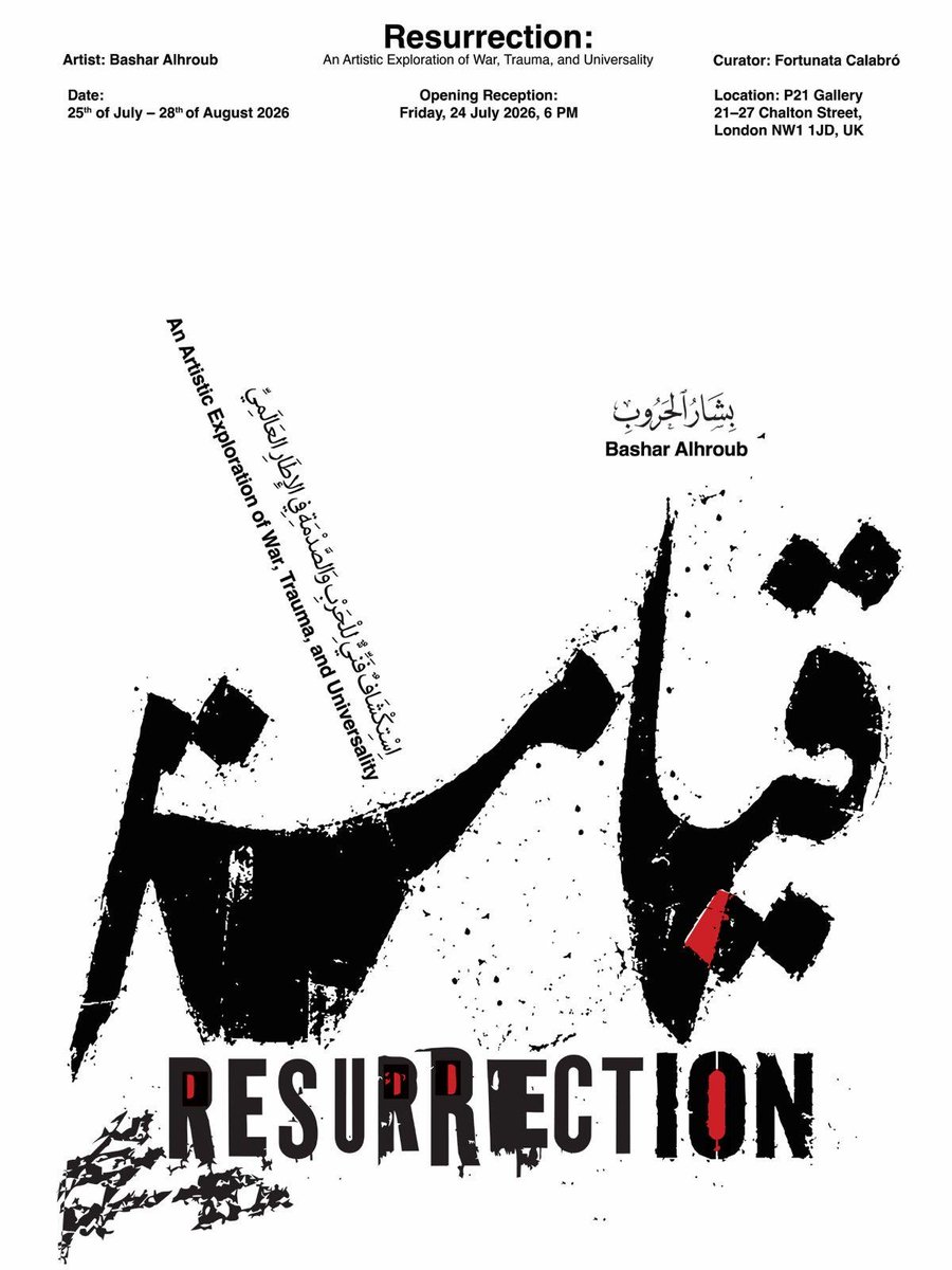 P21Gallery's tweet photo. Bashar Alhroub | Resurrection: An Artistic Exploration of War, Trauma, and Universality
#resurrection #exhibition #london #palestine #basahralhroub #contemporaryart #memory #genocide #artforjustice #p21gallery
LEARN MORE: https://t.co/BtcuXE7Nrp https://t.co/l8TP9gPUdX