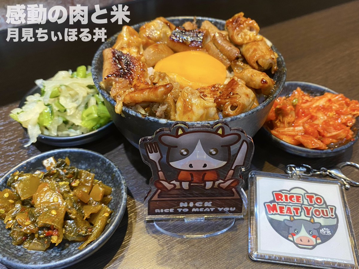 kandoutomo's tweet photo. 「感動の🍖と🍚」にて「月見ちぃほる丼」作ってみた！😆
ホルモンと、とろ〜り卵が合う！
めっちゃウマーーー！☺️ https://t.co/kUTlwlwQB0