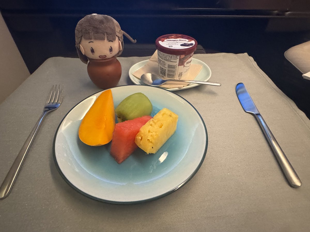 Choco_a1109's tweet photo. 機内食😌 https://t.co/LMel3W4IFI
