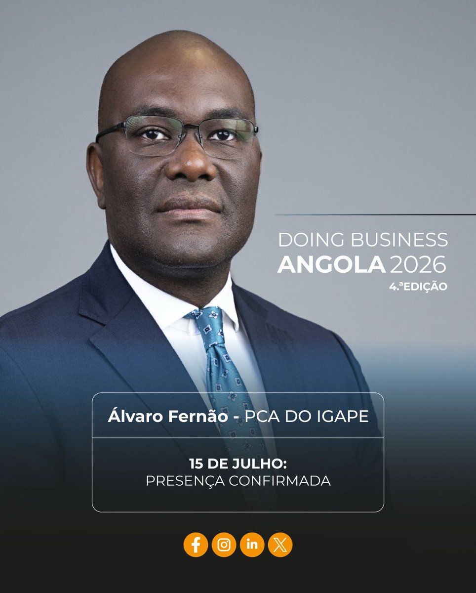 IGAPE_Angola's tweet photo. 📈 Cerca de 120 activos privatizados desde 2019. No #DoingBusinessAngola2026, o PCA do #IGAPE apresentou o balanço do #PROPRIV e as novas oportunidades de investimento em Angola.
▶️ https://t.co/zFBQa5fudI
#IGAPE #Angola #Investimento #Privatizações https://t.co/zQW6uhqWgE