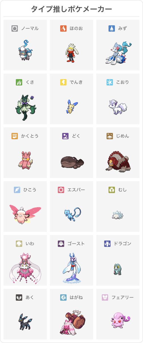 O___moon___O's tweet photo. 好きなポケモンのタイプが被りすぎている問題だから1番決めるの大変🥹🥹🥹🥹
#タイプ推しメーカー https://t.co/rjLPky7Fdr