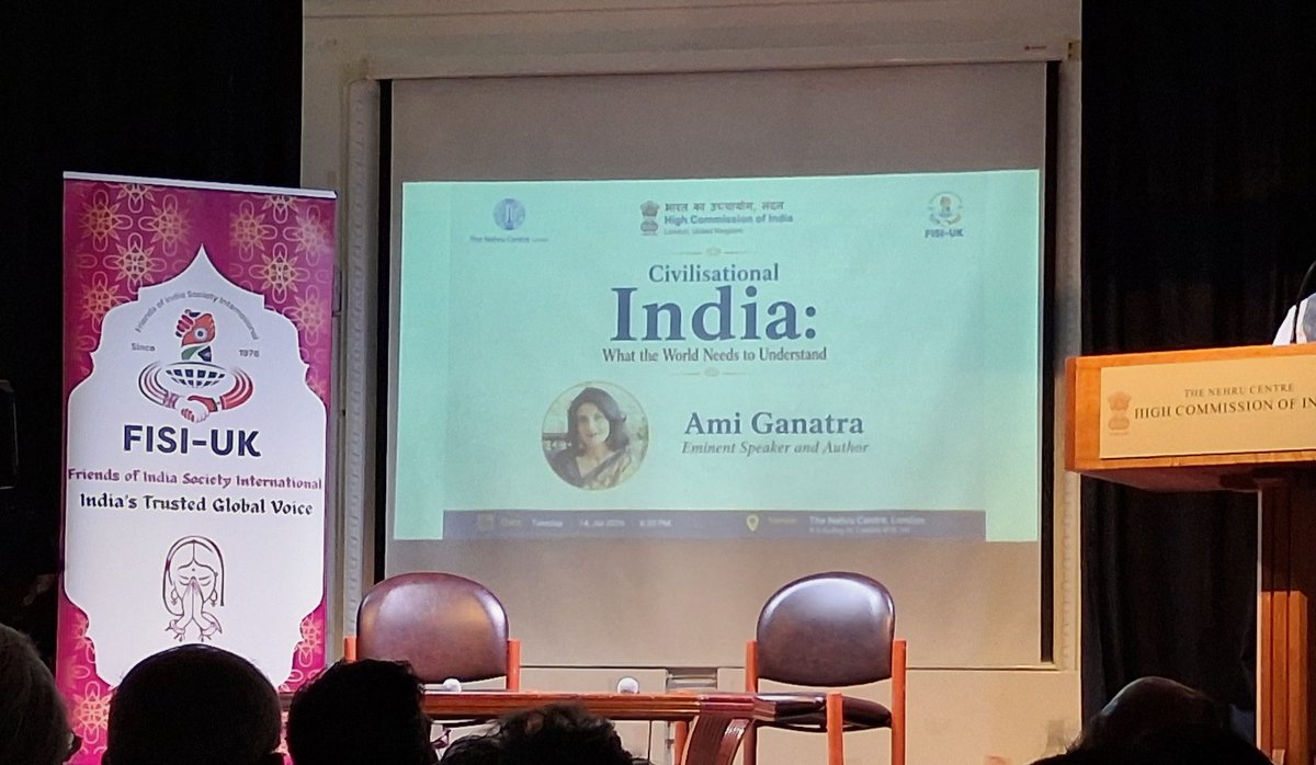RashiDutt52's tweet photo. Rare to find scholars who treat our epics as history and not mythology!

What a privilege to hear Ami Ganatra ji @6amiji speak yesterday at the Nehru Centre, London on #CivilisationalIndia.

Thanks to @FISI_UK for a wonderful evening.

#Ramayana #Mahabharata #HinduShastra https://t.co/NjFf5Ghhr9