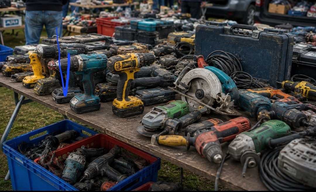 thevoteuk's tweet photo. Imagine turning up to your work van and everything you need to earn a living has gone.

That's the reality for many tradespeople every year.

Should people be allowed to sell power tools at boot fairs without proving they own them? 🇬🇧 https://t.co/qnSzS9CpDL