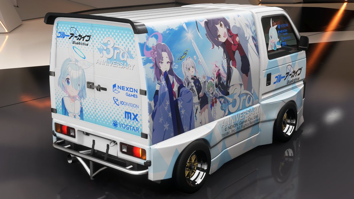 monogu3's tweet photo. ブルーアーカイブ3周年キービジュアルイラスト
1994 Honda Acty（ワイド・ボディキット用）
SC:163 054 562
#ForzaHorizon6 #痛車 #ブルーアーカイブ https://t.co/i3JQXB5LYj